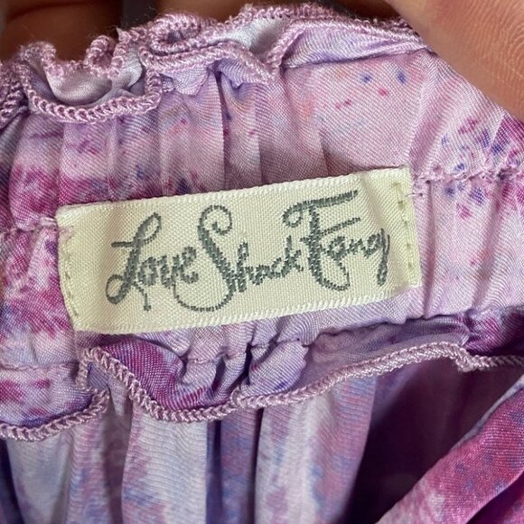 LoveShackFancy Tie Dye Maxi Dress Pink Purple Halter Size 2 Jellyfish Bohemian - Picture 4 of 12